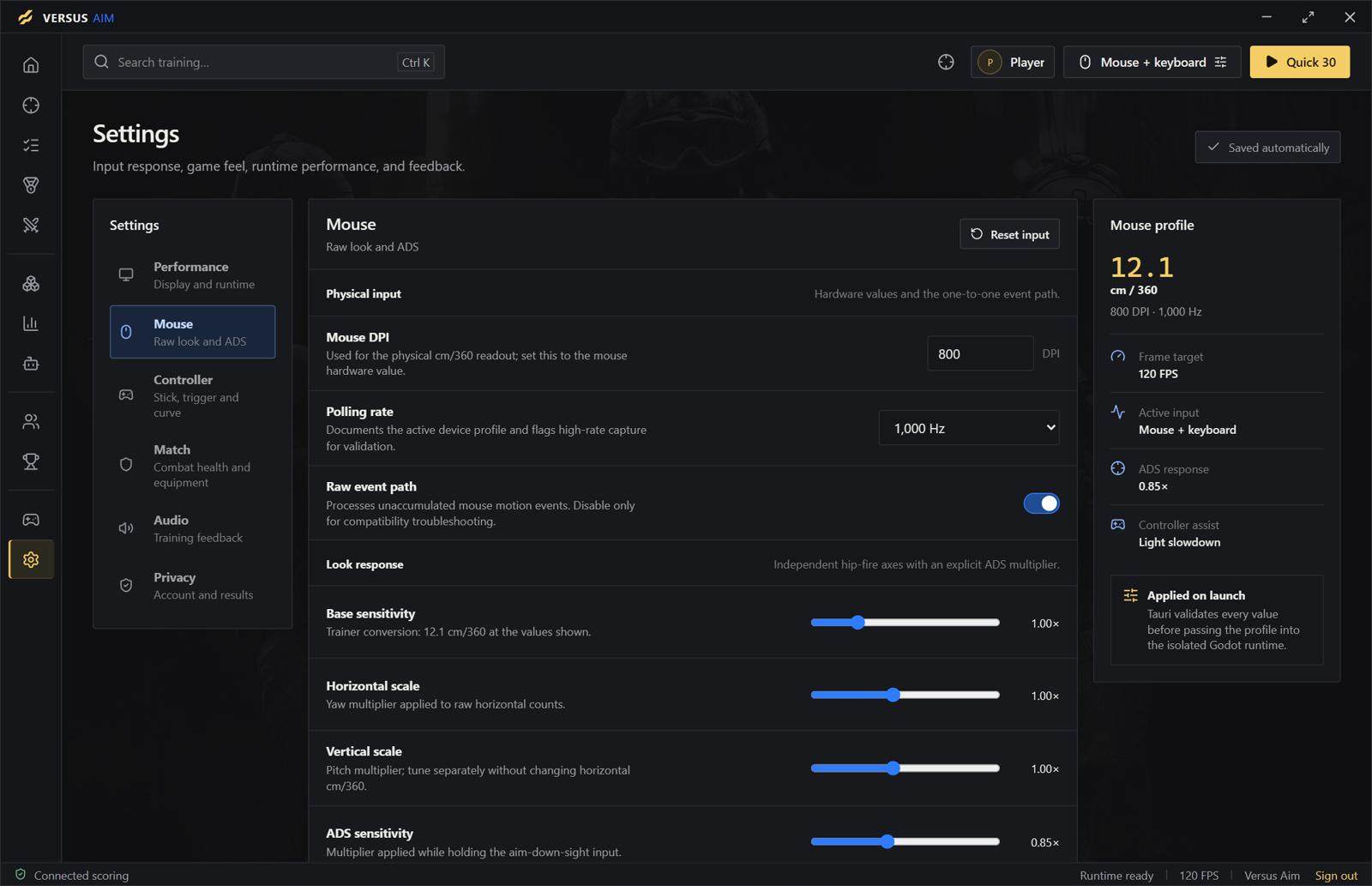 Versus Aim Windows Guide: Mouse & Controller Settings, Separate Rankings & Personal Bests