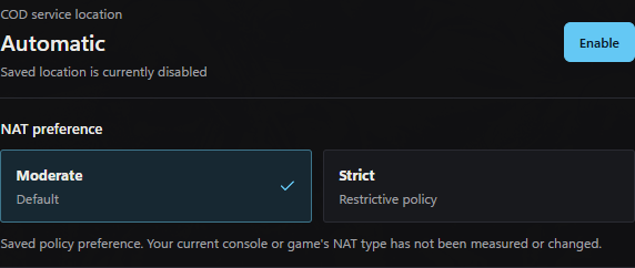 Saved region and routing preferences